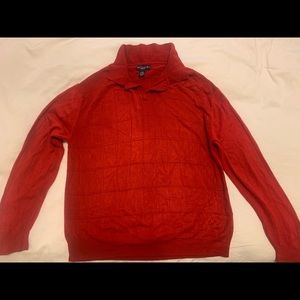 Long Sleeve Red Acrylic Dress Shirt